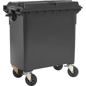 kaiserkraft Müllcontainer aus Kunststoff, DIN EN 840, Volumen 770 l, BxHxT 1360 x 1330 x 770 mm, anthrazit, ab 5 Stk kaiserkraft Müllcontainer aus Kunststoff, DIN EN 840, Volumen 770 l, BxHxT 1360 x 1330 x 770 mm, anthrazit, ab 5 Stk