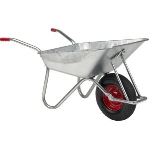Leichte Schubkarre BD, 100 l, Luftreifen verstärkt, LxB 1250 x 680 mm, silber Ravendo Leichte Schubkarre BD, 100 l, Luftreifen verstärkt, LxB 1250 x 680 mm, silber Ravendo