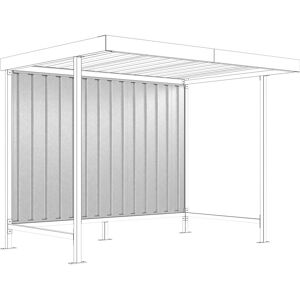 Rückwand zu Materialüberdachung Leipzig, für einseitige Ausführung, für Grundeinheit, B 2870 mm WSM Rückwand zu Materialüberdachung Leipzig, für einseitige Ausführung, für Grundeinheit, B 2870 mm WSM