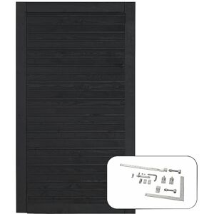 kaiserkraft PLUS Plank Einzeltür inkl. Beschläge, Holz, BxH 1000 x 1630 mm, schwarz kaiserkraft PLUS Plank Einzeltür inkl. Beschläge, Holz, BxH 1000 x 1630 mm, schwarz