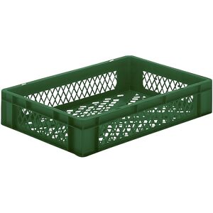 kaiserkraft Euro-Format-Stapelbehälter, Wände und Boden durchbrochen, LxBxH 600 x 400 x 120 mm, grün, VE 5 Stk kaiserkraft Euro-Format-Stapelbehälter, Wände und Boden durchbrochen, LxBxH 600 x 400 x 120 mm, grün, VE 5 Stk
