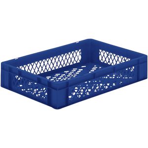 kaiserkraft Euro-Format-Stapelbehälter, Wände und Boden durchbrochen, LxBxH 600 x 400 x 120 mm, blau, VE 5 Stk kaiserkraft Euro-Format-Stapelbehälter, Wände und Boden durchbrochen, LxBxH 600 x 400 x 120 mm, blau, VE 5 Stk