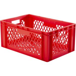 kaiserkraft Euro-Format-Stapelbehälter, Wände und Boden durchbrochen, LxBxH 600 x 400 x 270 mm, rot, VE 5 Stk kaiserkraft Euro-Format-Stapelbehälter, Wände und Boden durchbrochen, LxBxH 600 x 400 x 270 mm, rot, VE 5 Stk