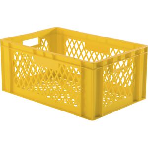 kaiserkraft Euro-Format-Stapelbehälter, Wände und Boden durchbrochen, LxBxH 600 x 400 x 270 mm, gelb, VE 5 Stk kaiserkraft Euro-Format-Stapelbehälter, Wände und Boden durchbrochen, LxBxH 600 x 400 x 270 mm, gelb, VE 5 Stk
