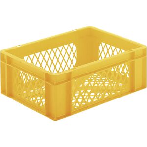 kaiserkraft Euro-Format-Stapelbehälter, Wände und Boden durchbrochen, LxBxH 400 x 300 x 145 mm, gelb, VE 5 Stk kaiserkraft Euro-Format-Stapelbehälter, Wände und Boden durchbrochen, LxBxH 400 x 300 x 145 mm, gelb, VE 5 Stk