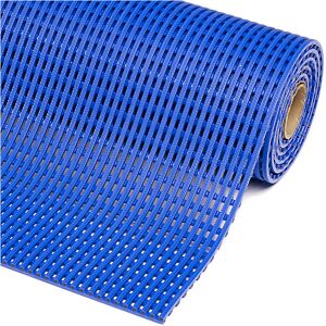 Anti-Rutschmatte, PVC, Breite 600 mm, pro lfd. m, blau NOTRAX Anti-Rutschmatte, PVC, Breite 600 mm, pro lfd. m, blau NOTRAX