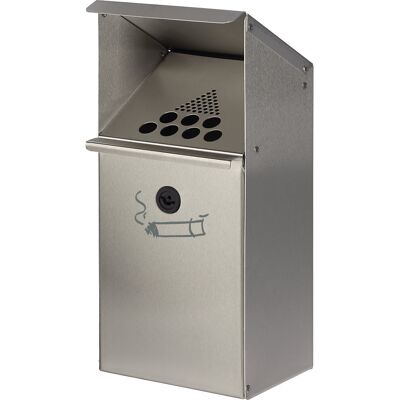 Wandascher aus Edelstahl, Inhalt 3,7 l, abschließbar, HxBxT 410 x 180 x 150 mm VAR Wandascher aus Edelstahl, Inhalt 3,7 l, abschließbar, HxBxT 410 x 180 x 150 mm VAR