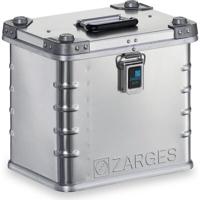 Alu-Transportkiste, Inhalt 27 l, Innen-LxBxH 350 x 250 x 310 mm, in robuster Ausführung ZARGES Alu-Transportkiste, Inhalt 27 l, Innen-LxBxH 350 x 250 x 310 mm, in robuster Ausführung ZARGES