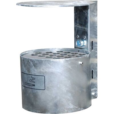 kaiserkraft Wandascher, Volumen 4 l, HxØ 290 x 200 mm, feuerverzinkt kaiserkraft Wandascher, Volumen 4 l, HxØ 290 x 200 mm, feuerverzinkt