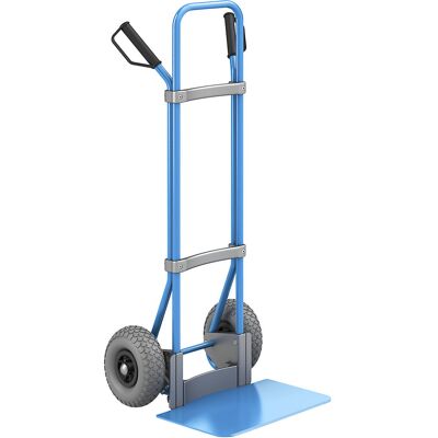 Sackkarre, blau, Schaufel-BxT 450 x 350 mm, blau, PU-Bereifung, ab 5 Stk eurokraft pro Sackkarre, blau, Schaufel-BxT 450 x 350 mm, blau, PU-Bereifung, ab 5 Stk eurokraft pro