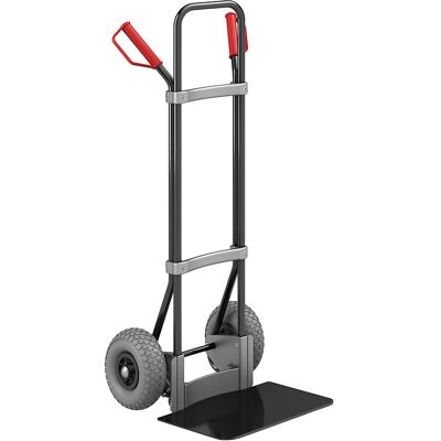 Sackkarre, schwarz, Schaufel-BxT 450 x 350 mm, schwarz, PU-Bereifung, ab 5 Stk eurokraft pro Sackkarre, schwarz, Schaufel-BxT 450 x 350 mm, schwarz, PU-Bereifung, ab 5 Stk eurokraft pro