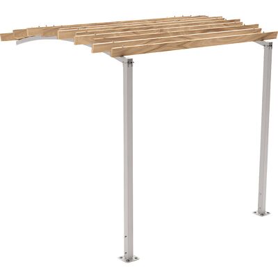 Pergola OZEAN, Breiten-Anbaueinheit, HxB 2910 x 3020 mm, seidengrau PROCITY Pergola OZEAN, Breiten-Anbaueinheit, HxB 2910 x 3020 mm, seidengrau PROCITY