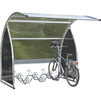 Unterstand, Grundeinheit, HxB 2220 x 2210 mm, Metalloptik Mottez Unterstand, Grundeinheit, HxB 2220 x 2210 mm, Metalloptik Mottez