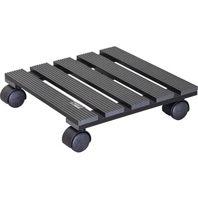 Pflanzenroller WPC, Tragfähigkeit 60 kg, LxB 290 x 290 mm, anthrazit, VE 2 Stk Wagner Pflanzenroller WPC, Tragfähigkeit 60 kg, LxB 290 x 290 mm, anthrazit, VE 2 Stk Wagner