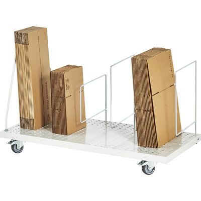 Kartonagenmagazin, fahrbar, lichtgrau RAL 7035, 915 x 650 mm, 5 Steckbügel (2 x 300 mm, 3 x 500 mm) RAU Kartonagenmagazin, fahrbar, lichtgrau RAL 7035, 915 x 650 mm, 5 Steckbügel (2 x 300 mm, 3 x 500 mm) RAU