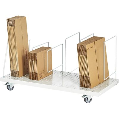 Kartonagenmagazin, fahrbar, lichtgrau RAL 7035, 665 x 650 mm, 4 Steckbügel (2 x 300 mm, 2 x 500 mm) RAU Kartonagenmagazin, fahrbar, lichtgrau RAL 7035, 665 x 650 mm, 4 Steckbügel (2 x 300 mm, 2 x 500 mm) RAU