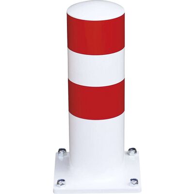 Rammschutzpoller LKW Parkhilfe, BxH 159 x 500 mm, weiß/rot Black Bull Rammschutzpoller LKW Parkhilfe, BxH 159 x 500 mm, weiß/rot Black Bull