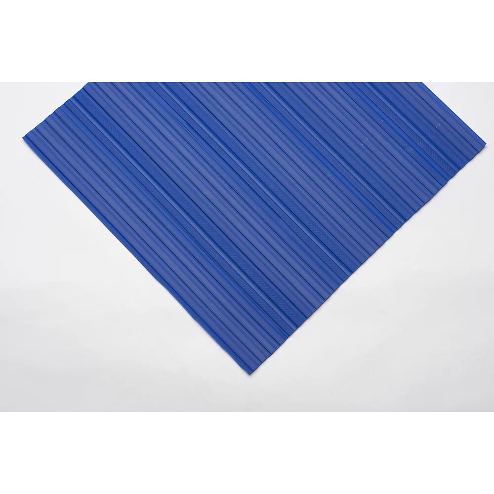 Weich-PVC-Läufer mit geschlossener Oberfläche, pro lfd. m blau, Breite 1000 mm