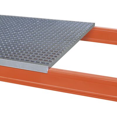 Gitterrostboden, aufgelegt, für Trägerlänge 2700 mm, 3-teilig, für Regaltiefe 800 mm SCHULTE Gitterrostboden, aufgelegt, für Trägerlänge 2700 mm, 3-teilig, für Regaltiefe 800 mm SCHULTE