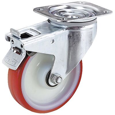 TENTE Polyurethanrad 100x32mm Doppelbremse - Radtyp TENTE Polyurethanrad 100x32mm Doppelbremse - Radtyp