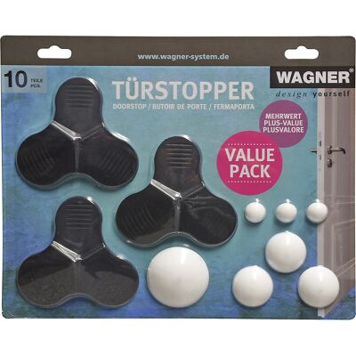 Boden-/Wand-Türstopper-Set, 3 x Türkeil, 7 x Wandstopper, 10-teilig Wagner Boden-/Wand-Türstopper-Set, 3 x Türkeil, 7 x Wandstopper, 10-teilig Wagner
