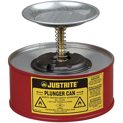 Sparanfeuchter, Stahlblech, verzinkt und lackiert, Inhalt 1 l Justrite Sparanfeuchter, Stahlblech, verzinkt und lackiert, Inhalt 1 l Justrite