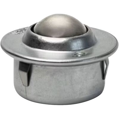 Kugelrolle mit Bund und Clip, Stahlkugel, Kugel-Ø 22,23 mm, Nutzlast 150 kg, ab 20 Stk Schulz Stanztechnik Kugelrolle mit Bund und Clip, Stahlkugel, Kugel-Ø 22,23 mm, Nutzlast 150 kg, ab 20 Stk Schulz Stanztechnik