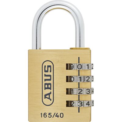 Zahlenschloss, 165/40 Lock-Tag, VE 6 Stk, Messing ABUS Zahlenschloss, 165/40 Lock-Tag, VE 6 Stk, Messing ABUS