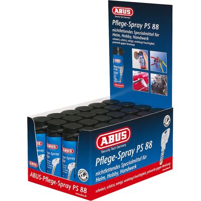 Türschloss Pflegespray PS88, VE 24 Stk, mit Enteiser ABUS Türschloss Pflegespray PS88, VE 24 Stk, mit Enteiser ABUS