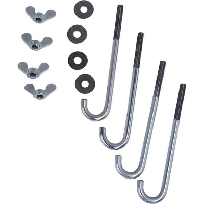 kaiserkraft Befestigungsset, für IBC-Trichter XL, 4 Haken, Scheiben, Muttern kaiserkraft Befestigungsset, für IBC-Trichter XL, 4 Haken, Scheiben, Muttern