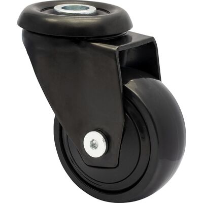 Möbel-Lenkrolle 3C-Serie mit Rückenloch, Radbreite 20 mm, VE 4 Stk, Ø 50 mm, TPR Wagner Möbel-Lenkrolle 3C-Serie mit Rückenloch, Radbreite 20 mm, VE 4 Stk, Ø 50 mm, TPR Wagner