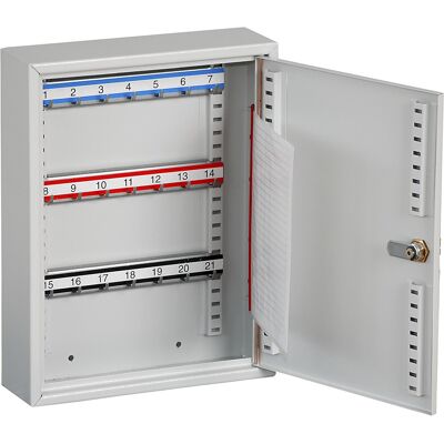 kaiserkraft Schlüsselschrank, 21 Haken, HxBxT 350 x 270 x 80 mm, lichtgrau kaiserkraft Schlüsselschrank, 21 Haken, HxBxT 350 x 270 x 80 mm, lichtgrau