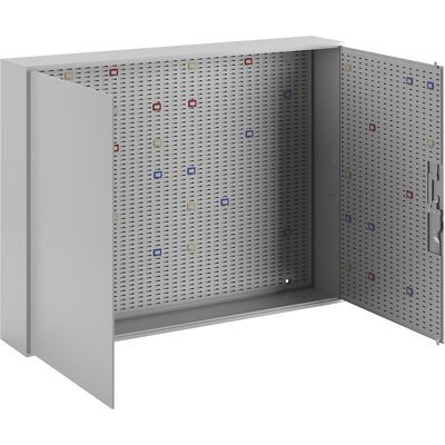 Schlüsselschrank, lichtgrau RAL 7035, HxBxT 550 x 730 x 130 mm, für 190 Haken eurokraft basic Schlüsselschrank, lichtgrau RAL 7035, HxBxT 550 x 730 x 130 mm, für 190 Haken eurokraft basic