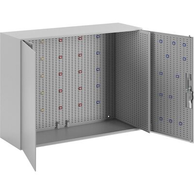 Schlüsselschrank, lichtgrau RAL 7035, HxBxT 550 x 730 x 250 mm, für 350 Haken eurokraft basic Schlüsselschrank, lichtgrau RAL 7035, HxBxT 550 x 730 x 250 mm, für 350 Haken eurokraft basic
