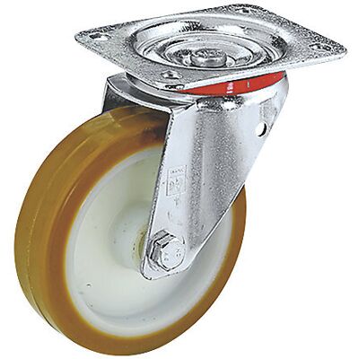 Wicke Polyurethan Rad 200x48mm Drehbar, Polyamidfelge Wicke Polyurethan Rad 200x48mm Drehbar, Polyamidfelge