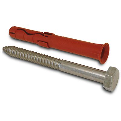 Spezialdübel für Rammschutz-Ecken, mit Schraube 12/100 mm, VE 12 Stk Moravia Spezialdübel für Rammschutz-Ecken, mit Schraube 12/100 mm, VE 12 Stk Moravia
