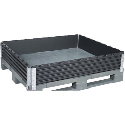 Aufsatzrahmen aus Kunststoff, mit 4 Scharnieren, für Paletten 1200 x 1000 mm, VE 2 Stk, ab 10 VE ratioform Aufsatzrahmen aus Kunststoff, mit 4 Scharnieren, für Paletten 1200 x 1000 mm, VE 2 Stk, ab 10 VE ratioform