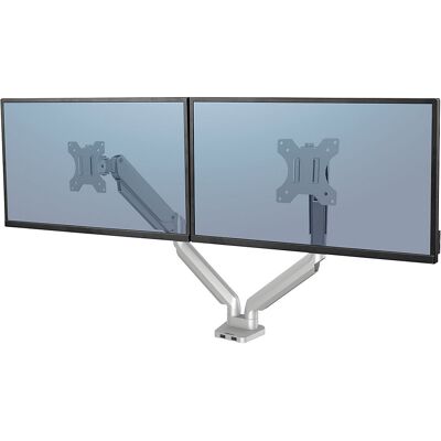 PLATINUM SERIES Monitorarm, Doppelarm für 2 Monitore, silber Fellowes PLATINUM SERIES Monitorarm, Doppelarm für 2 Monitore, silber Fellowes