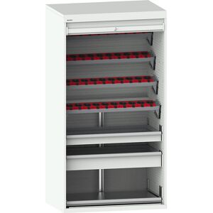 CNC-Schrank mit Rollladen, 7 Ebenen, 40 Halter HSK 63 A+C+E/80 B+D, lichtgrau RAL 7035 LISTA CNC-Schrank mit Rollladen, 7 Ebenen, 40 Halter HSK 63 A+C+E/80 B+D, lichtgrau RAL 7035 LISTA