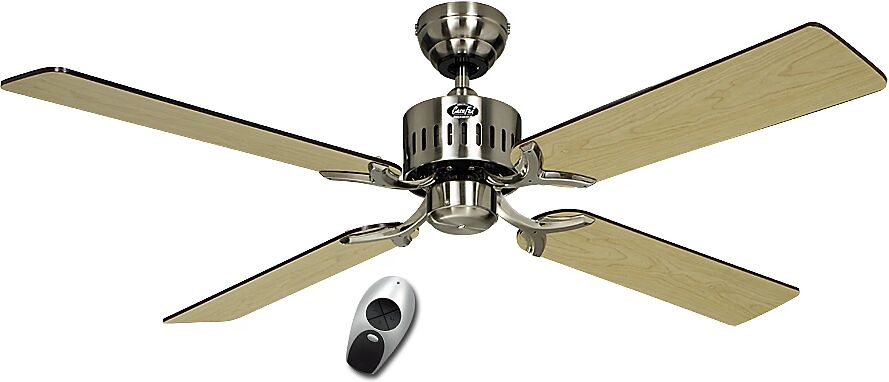 Deckenventilator TELESTO Rotorblatt-Ø 1320 mm, mit Fernbedienung Wenge / Ahorn / Chrom gebürstet