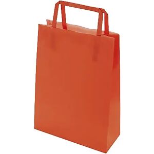 kaiserkraft Papiertragetasche BASIC, orange, LxBxH 180 x 80 x 250 mm, 80 g/m², VE 500 Stk