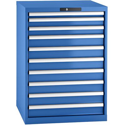 Schubladenschrank, Stahlblech, HxB 1000 x 717 mm, 10 Schubladen, enzianblau LISTA Schubladenschrank, Stahlblech, HxB 1000 x 717 mm, 10 Schubladen, enzianblau LISTA