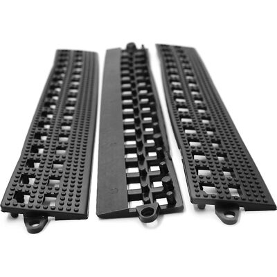 Randleiste für Flexi-Deck, mit Verbindungsleiste, VE 6 Stk, schwarz COBA Randleiste für Flexi-Deck, mit Verbindungsleiste, VE 6 Stk, schwarz COBA