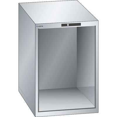 Schubladenschrank-Leergehäuse, Außen-BxT 564 x 572 mm, Höhe 800 mm, lichtgrau LISTA Schubladenschrank-Leergehäuse, Außen-BxT 564 x 572 mm, Höhe 800 mm, lichtgrau LISTA
