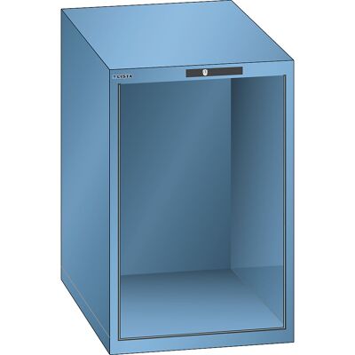 Schubladenschrank-Leergehäuse, Außen-BxT 564 x 572 mm, Höhe 850 mm, lichtblau LISTA Schubladenschrank-Leergehäuse, Außen-BxT 564 x 572 mm, Höhe 850 mm, lichtblau LISTA