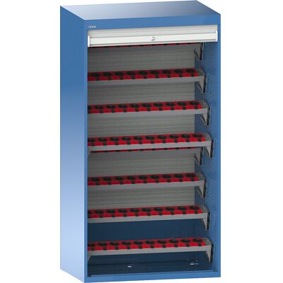 CNC-Schrank mit Rollladen, 8 Ebenen, 80 Halter HSK 63 A+C+E/80 B+D+F, lichtblau RAL 5012 LISTA CNC-Schrank mit Rollladen, 8 Ebenen, 80 Halter HSK 63 A+C+E/80 B+D+F, lichtblau RAL 5012 LISTA