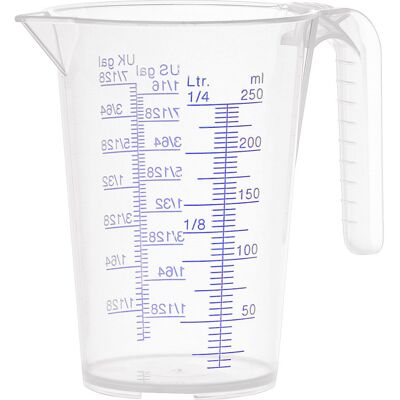Messbecher, transparent, 0,25 l, VE 12 Stk, PP, Skala, ab 5 VE PRESSOL Messbecher, transparent, 0,25 l, VE 12 Stk, PP, Skala, ab 5 VE PRESSOL