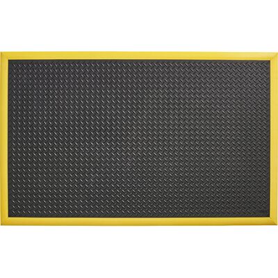 Anti-Ermüdungsmatte Diamond Flex™, LxB 1630 x 1020 mm, allseitig Randleisten, schwarz / gelb NOTRAX Anti-Ermüdungsmatte Diamond Flex™, LxB 1630 x 1020 mm, allseitig Randleisten, schwarz / gelb NOTRAX