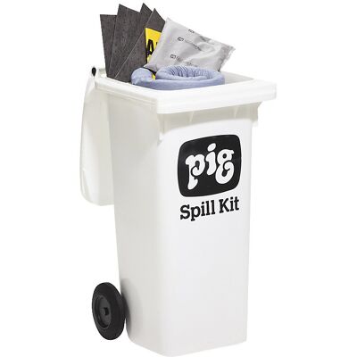 Fahrbares Notfall-Kit, klein, Ausführung universal, absorbiert 87,9 l PIG Fahrbares Notfall-Kit, klein, Ausführung universal, absorbiert 87,9 l PIG