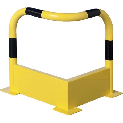 Rammschutzbügel mit Unterfahrschutz, Ø 60 mm, Stahl, Höhe 640 mm, Breite 650 mm, Ecke Mottez Rammschutzbügel mit Unterfahrschutz, Ø 60 mm, Stahl, Höhe 640 mm, Breite 650 mm, Ecke Mottez
